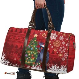 Australia Palm Cockatoo Christmas Travel Bag Goliath Cockatoo Santa Merry Chrissie LT14