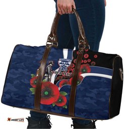 Geelong Cats ANZAC Personalised Travel Bag Lest We Forget Poppy Camo LT9