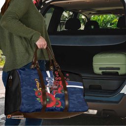 Geelong Cats ANZAC Personalised Travel Bag Lest We Forget Poppy Camo LT9
