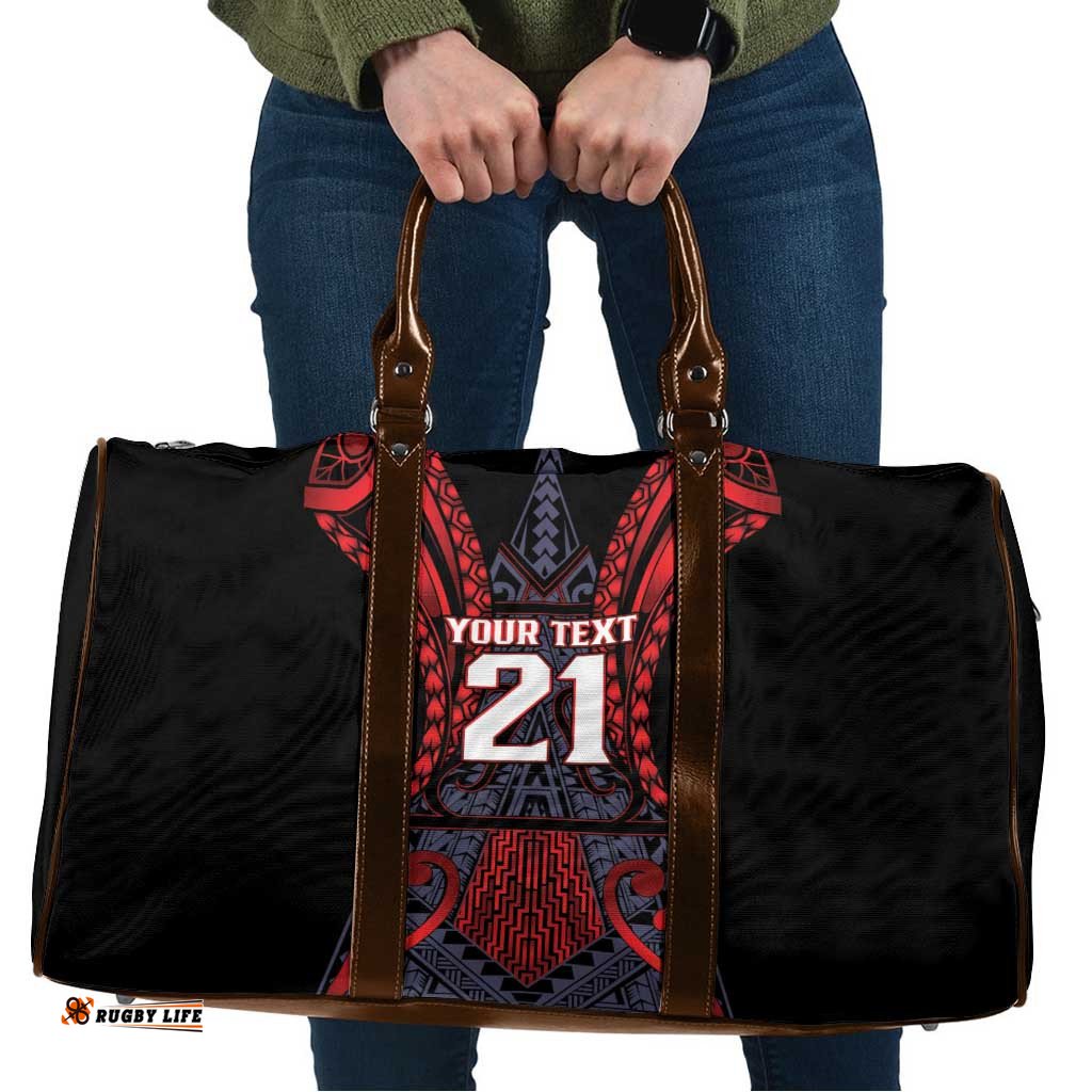 Custom New Zealand Travel Bag Maori Kiwiana Pattern Tukutuku Motif LT9