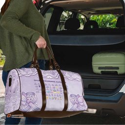 Epilepsy Awareness Alphabet Travel Bag Purple Ribbon Butterfly Cute Style DT05