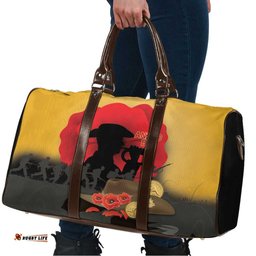 Australia Two-up Pennies ANZAC Day Travel Bag Slouch Hat Last Post With Poppy LT14