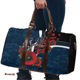 Carlton Blues ANZAC Personalised Travel Bag Lest We Forget Poppy Camo LT9