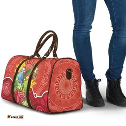 Budgerigar Australia Christmas Travel Bag Budgies Golden Wattle Aboriginal Red LT14