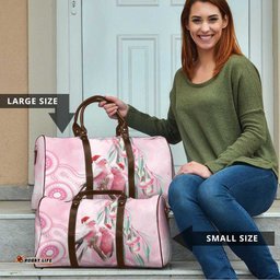 Australia Funny Pink Galah Christmas Travel Bag Aboriginal Eucalyptus Blossoms Watercolor LT14