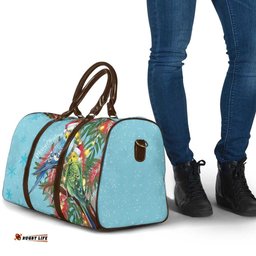 Blue Budgies on Callistemon Travel Bag Merry Christmas Aussie LT7