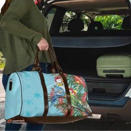 Blue Budgies on Callistemon Travel Bag Merry Christmas Aussie LT7
