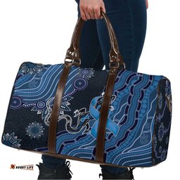 Autism Awareness Travel Bag Hope Ribbon And Aboriginal Patterns DT05