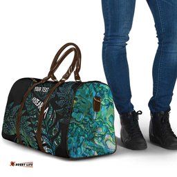 Aotearoa Personalized Lawn Bowls Maori Travel Bag New Zealand Paua Shell Tribal Silver Fern LT7