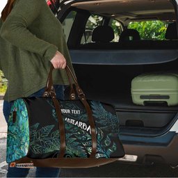Aotearoa Personalized Lawn Bowls Maori Travel Bag New Zealand Paua Shell Tribal Silver Fern LT7