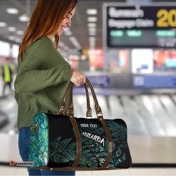 Aotearoa Personalized Lawn Bowls Maori Travel Bag New Zealand Paua Shell Tribal Silver Fern LT7