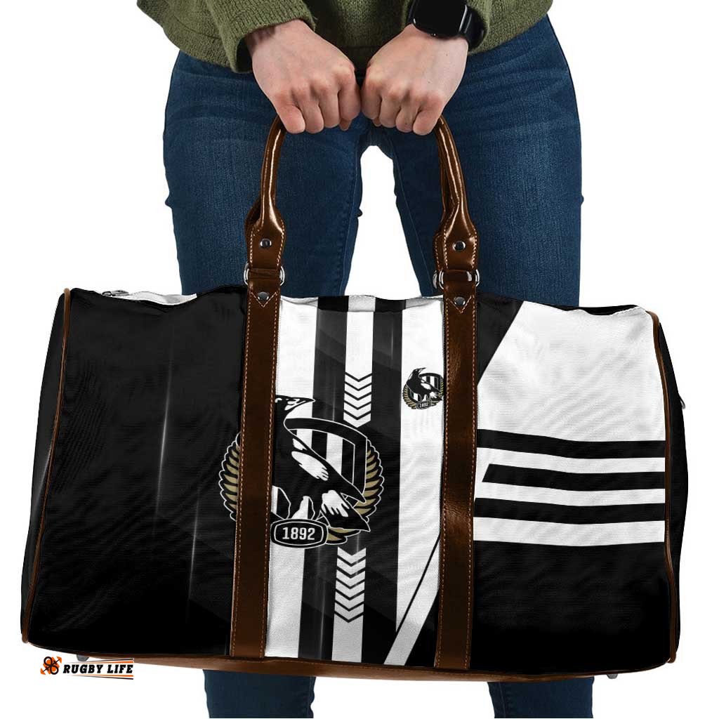 Collingwood Magpies Travel Bag Modern Geometric Sports Graphic Style TS04