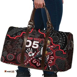Custom Saints Football Travel Bag Aboriginal Dot Art Pattern DT05