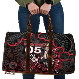 Custom Saints Football Travel Bag Aboriginal Dot Art Pattern DT05