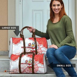 Custom Swans Football Travel Bag Aboriginal Dot Art Pattern DT05