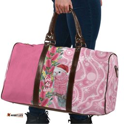 Australia Pink Galah Christmas Travel Bag Falalalala Galalah Bottlebrush Aboriginal Art LT14