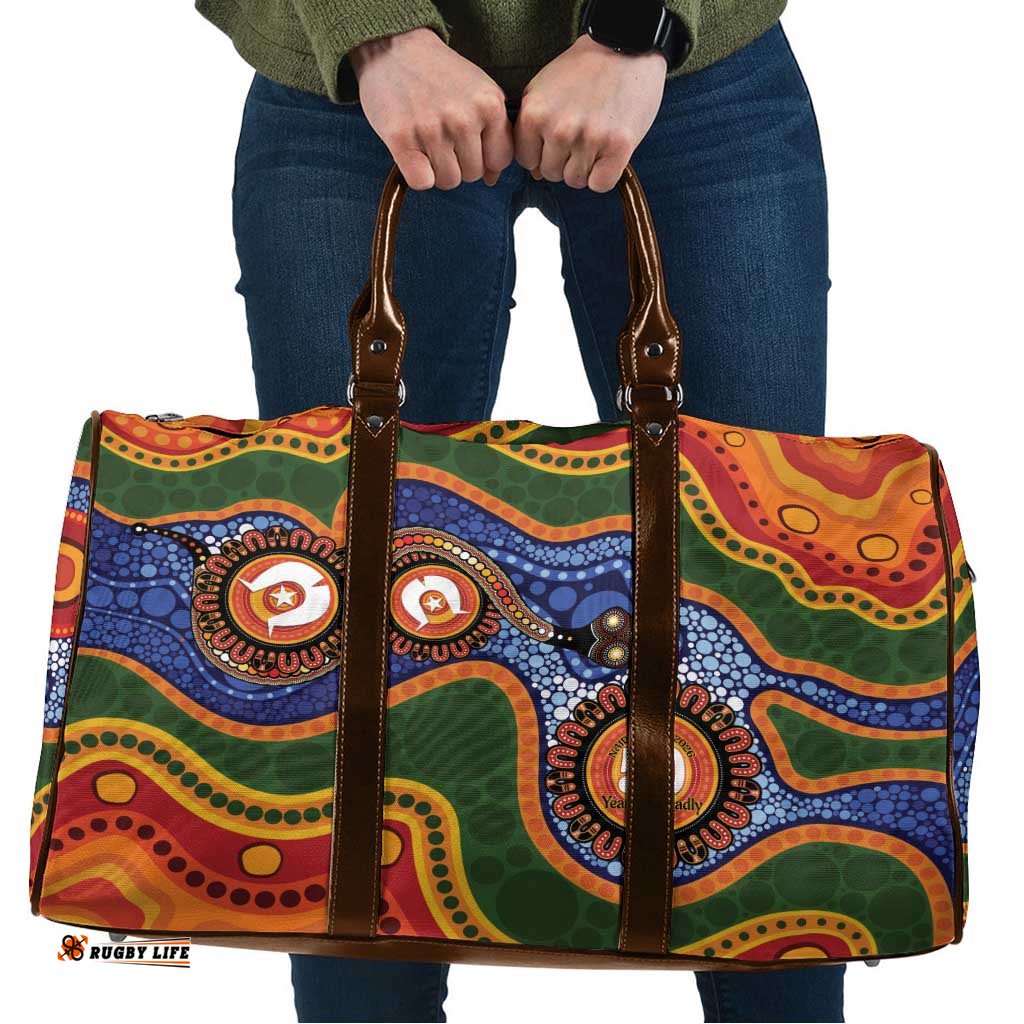 Australia NAIDOC Week 2026 Travel Bag 50 Years of Deadly Dhari Snake Aboriginal Art LT14