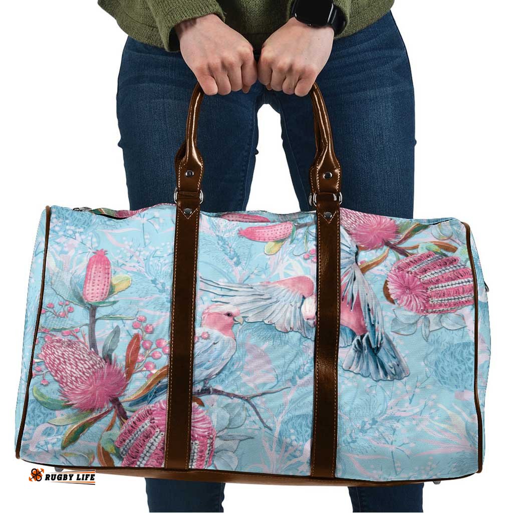 Galah Birds Australia Baby Blue & Pink Travel Bag LT7