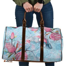 Galah Birds Australia Baby Blue & Pink Travel Bag LT7