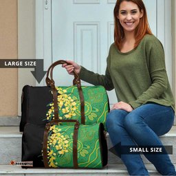 Australia Golden Wattle Travel Bag Aussie Native Flowers Indigenous Art LT14