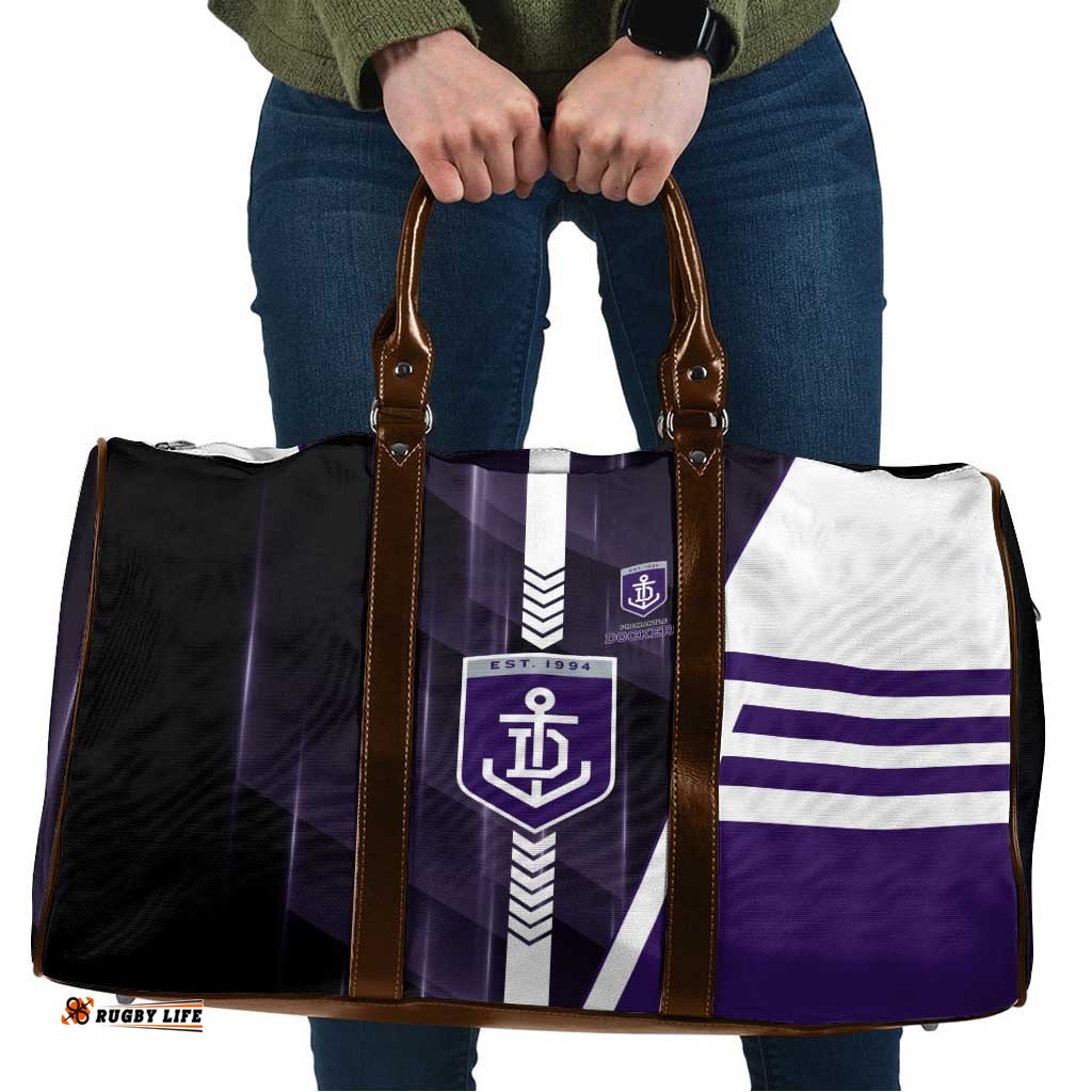 Fremantle Dockers Travel Bag Modern Geometric Sports Graphic Style TS04