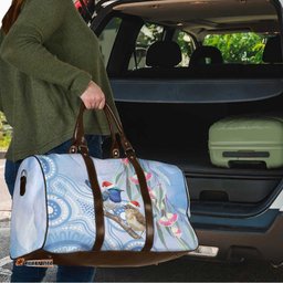 Australia Superb Fairywren Christmas Travel Bag Aboriginal Eucalyptus Blossoms Watercolor LT14
