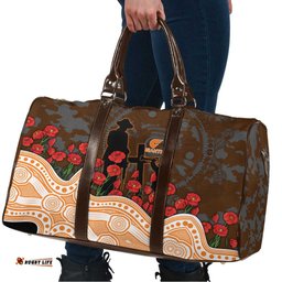 GWS Giants ANZAC Day Travel Bag Indigenous Dot Art with Poppy Flower Tribute TS04
