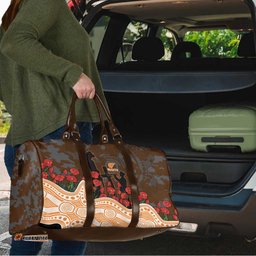 GWS Giants ANZAC Day Travel Bag Indigenous Dot Art with Poppy Flower Tribute TS04