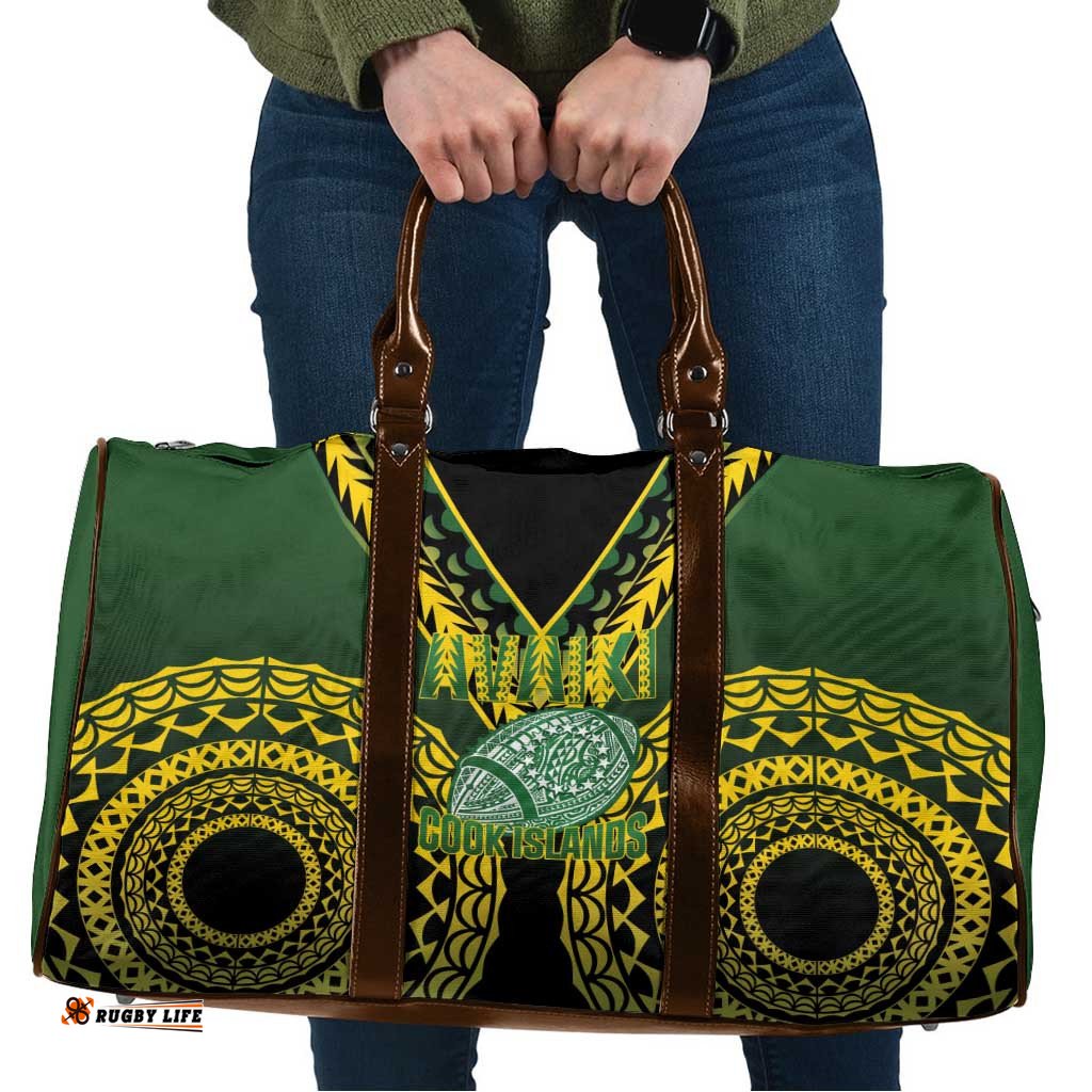 Avaiki Cook Islands Rugby Travel Bag Kuki Airani Tatau Black LT14