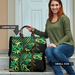 Humpback Whale Matariki New Zealand Travel Bag NZ Maori Paikea Poutama Luxury Green LT14