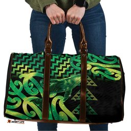 Humpback Whale Matariki New Zealand Travel Bag NZ Maori Paikea Poutama Luxury Green LT14