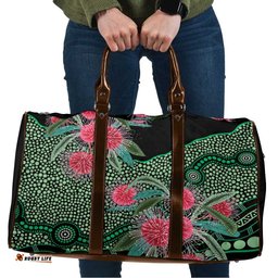 Australia Hakea Travel Bag Aussie Native Flowers Indigenous Art LT14