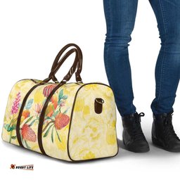 Birds and Floral Aussie Lorikeet Travel Bag Pastel Yellow LT7