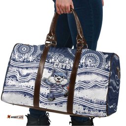 Geelong Navy Travel Bag Playful Cat Kicking Ball DT05