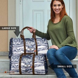 Geelong Navy Travel Bag Playful Cat Kicking Ball DT05