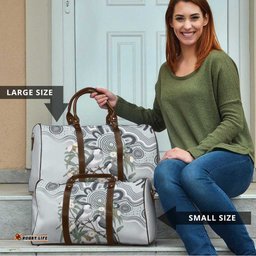 Australia Grey Butcherbird Travel Bag Eucalyptus Alba Indigenous Art LT14