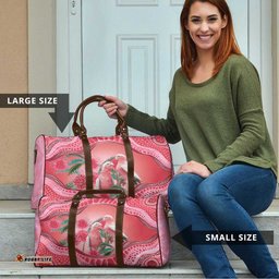 Indigenous Pink Galah Australia Travel Bag Australian Hakea Aboriginal Art Proud LT14