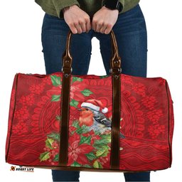 Australian Scarlet Robin Travel Bag Aboriginal Inspired Christmas LT9