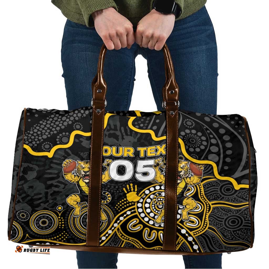 Custom Richmond Football Travel Bag Aboriginal Dot Art Pattern DT05