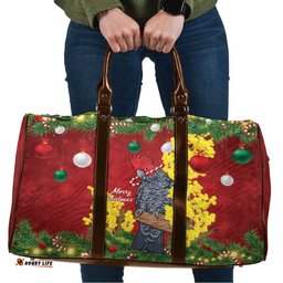 Australia Gang-gang Cockatoo Christmas Travel Bag Callocephalon Fimbriatum Golden Wattle Red LT14