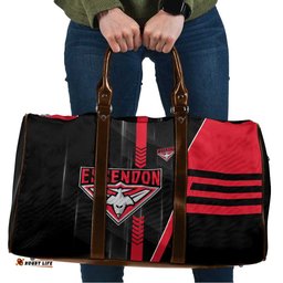 Essendon Bombers Travel Bag Modern Geometric Sports Graphic Style TS04