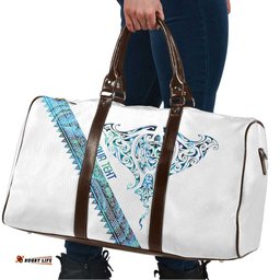 Kahui Whetu Paua shell Kowhaiwhai Taniko Personalised Travel Bag Manta Ray Shark-Turtle Maori Tribal Style LT9