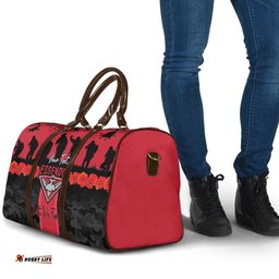 Personalised Essendon Football ANZAC Day Travel Bag Bombers Poppy Lest We Forget LT14