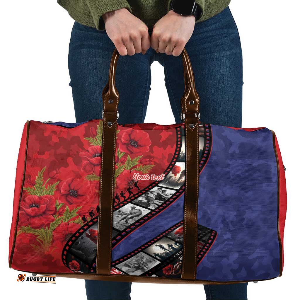 Personalised ANZAC Spirit 1915-2026 Filmstrip Tribute Travel Bag Lest We Forget 25 April LT9