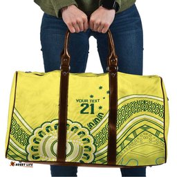 Custom Cricket Aussie Pride Travel Bag Aboriginal Dot Art Cricket LT9