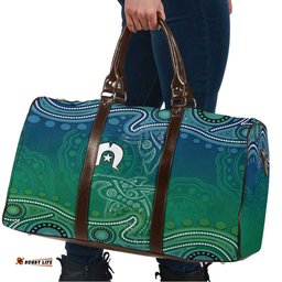 Torres Strait Islands Travel Bag Shark Indigenous Australian Tribal Dot Art TS04
