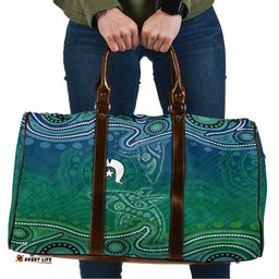 Torres Strait Islands Travel Bag Shark Indigenous Australian Tribal Dot Art TS04