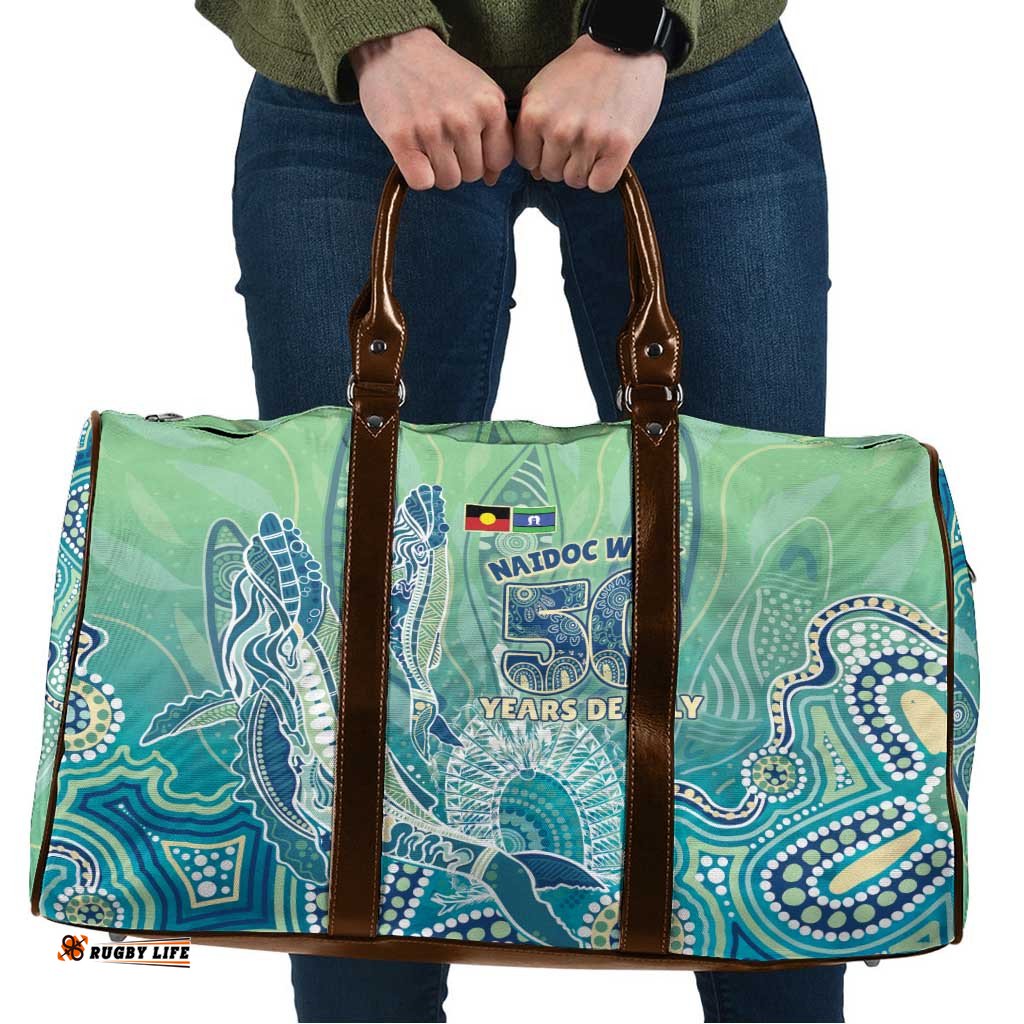 NAIDOC Week - 50 Years Deadly Torres Strait Travel Bag Pastel Waves LT7