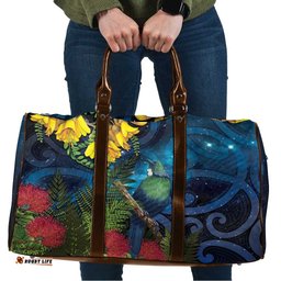 Tui Bird New Zealand Starry Sky Travel Bag Maori Koru LT7