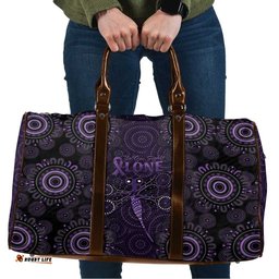 Purple Dragonfly Aboriginal of Hope Travel Bag Australian Epilepsy Awareness LT9